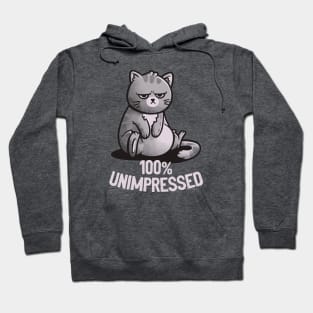 100% Unimpressed Cute Funny Cat Gift Hoodie